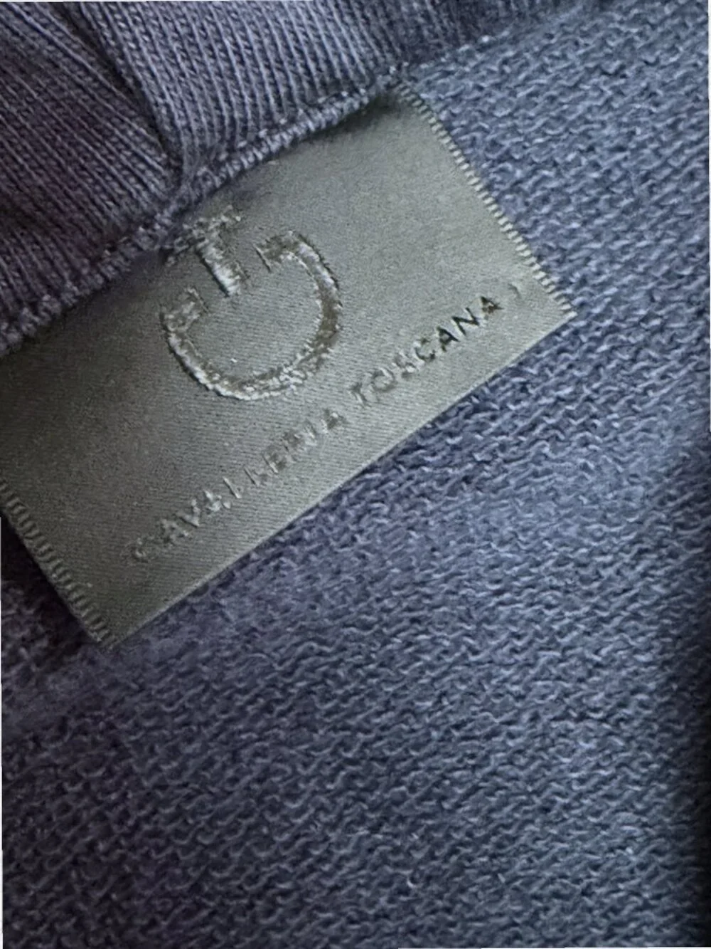 Cavalleria Toscana Navy Full Zip Equestrian Hoodie Sweatshirt Girls 10 Italy
